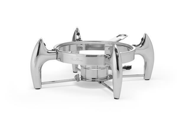 Load image into Gallery viewer, Round Induction Heater Frame | Premium Stainless Steel | Fine Dine - Custom Wood DesignsRound induction heater frame made of premium stainless steel by Fine Dine, showcasing a sleek, durable frame for induction cooking.frame for heater473658

