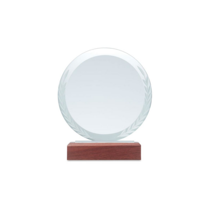 round-crystal-award