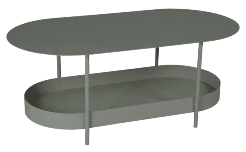 Load image into Gallery viewer, Rose-colored Salsa low table by Fermob with a 113x58cm surface, featuring modern design and smooth finish.
