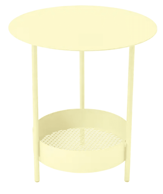 Load image into Gallery viewer, Salsa Pedestal Table - Custom Wood DesignsFermob Salsa pedestal side table in frosted lemon finish, outdoor furniture with a modern, rounded design.Side Table24575182489367Frosted Lemon
