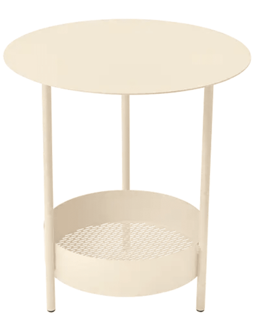 Salsa Pedestal Table - Custom Wood DesignsLatte beige Salsa pedestal side table by Fermob, outdoor furniture piece with a sleek, modern design and sturdy base.Side Table24575182820439Latte Beige