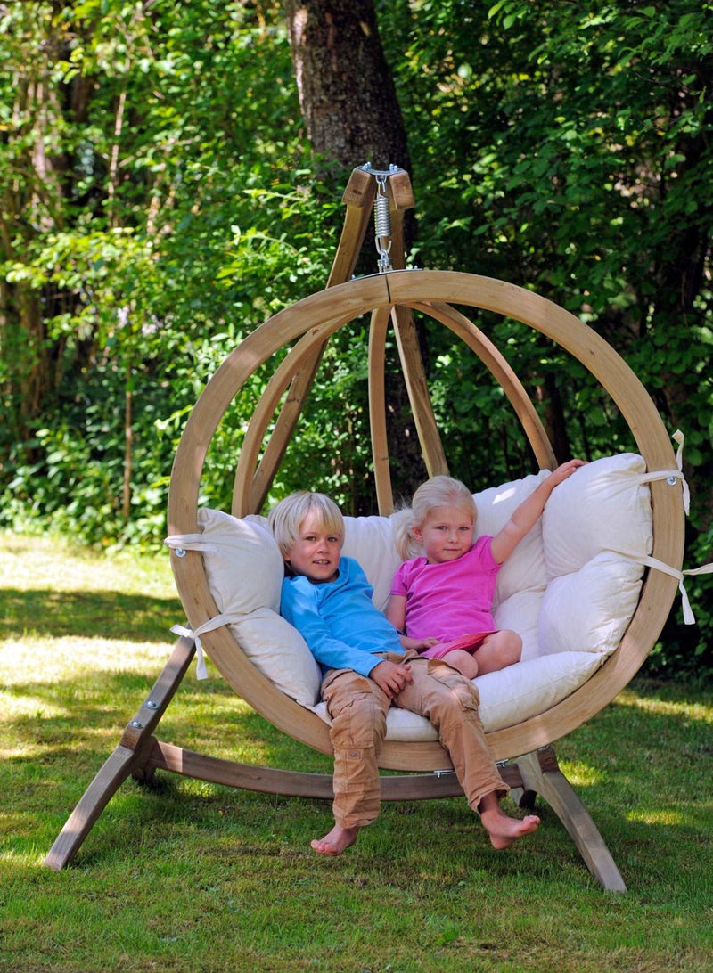 Load image into Gallery viewer, Globe Wood Hanging Chair &amp; Stand Set SET: Globo Swing chair &amp; Stand Amazonas __ __label: NEW set-globo-swing-chair-stand-default-title-globe-wood-hanging-chair-stand-set-49180105900375
