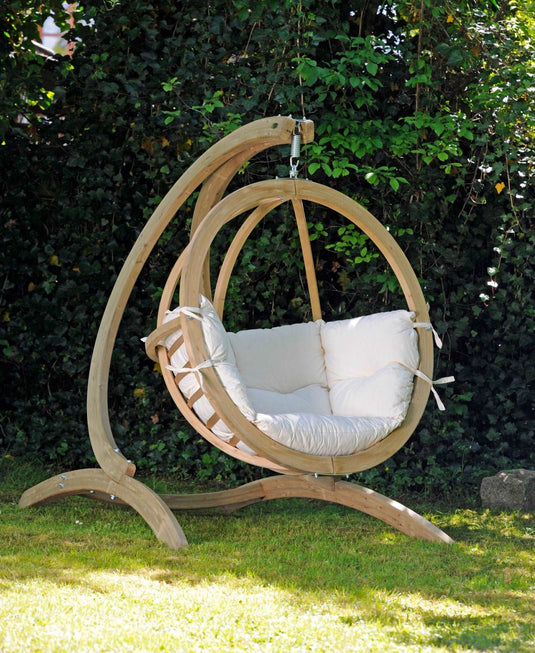 Globe Wood Hanging Chair & Stand Set SET: Globo Swing chair & Stand Amazonas __ __label: NEW set-globo-swing-chair-stand-default-title-globe-wood-hanging-chair-stand-set-49180105933143