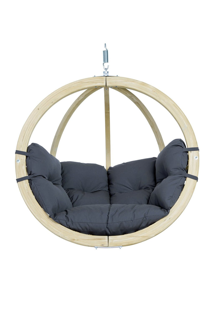 Load image into Gallery viewer, Globe Wood Hanging Chair &amp; Stand Set SET: Globo Swing chair &amp; Stand Amazonas __ __label: NEW set-globo-swing-chair-stand-default-title-globe-wood-hanging-chair-stand-set-53612439699799
