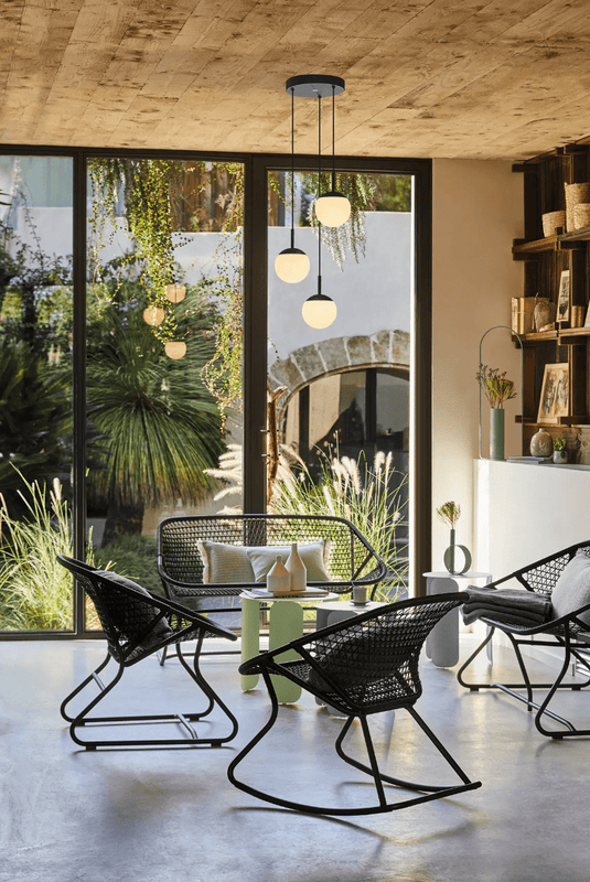 Sixties Low Armchair - Custom Wood DesignsBlack and white Fermob Sixties Low Armchair, woven lounge chair with stylish design, suitable for restaurant or stylish furniture settings.Outdoor Furnitute Chair24575194390935Liquorice