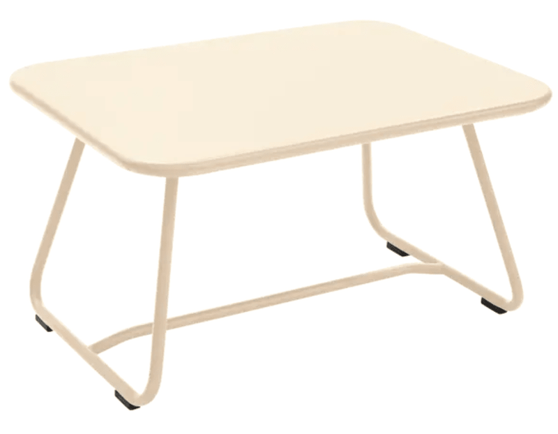 Load image into Gallery viewer, Fermob Sixties low outdoor table with 76x55.5cm surface, featuring a sleek, modern design for patio or garden use.

