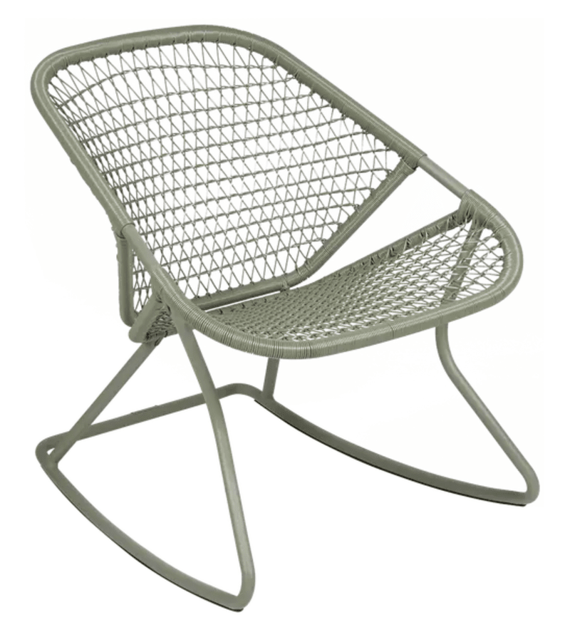 Load image into Gallery viewer, Outdoor metal Sixties Rocking Chair by Fermob featuring a cactus design, perfect for stylish outdoor relaxation.
