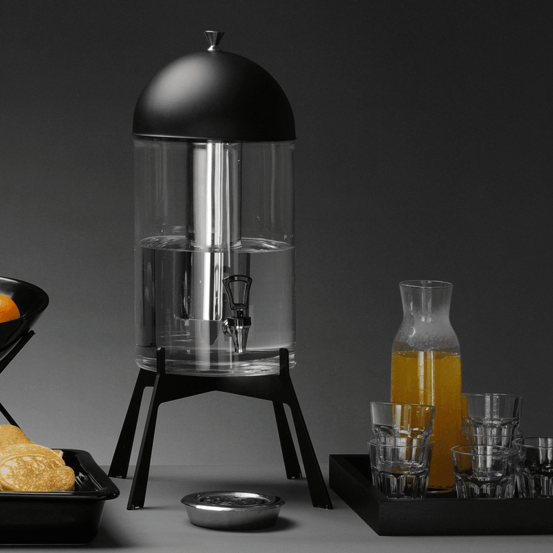 Load image into Gallery viewer, Skiatos Black drink dispenser, 7l, 345 x 345 x H:570 mm - Custom Wood DesignsBlack 7L beverage dispenser by Fine Dine, with a sleek design, measuring 345x345x570mm, suitable for drinks and beverages.Beverage dispenser171486
