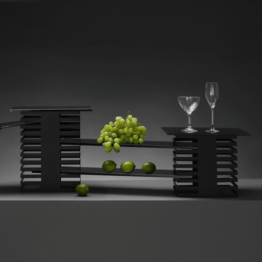 Skiatos buffet column, 12 levels, 250x250x350mm - Custom Wood DesignsFine Dine Skiatos buffet column with 12 levels, measuring 250x250x350mm, showcasing its modern design and multiple storage tiers.buffet column428030