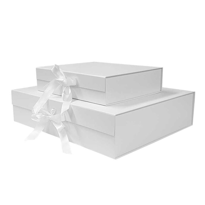 White Gift Boxes pack of 20 Custom Wood Designs __label: Multibuy small-230x230x110mm-white-gift-boxes-pack-of-20-53613223149911