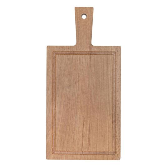 Solid oak board with handle 33x16cm pack of 25 Custom Wood Designs __label: Multibuy solidoakboardcustomwooddesigns