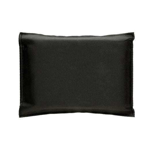 XD Collection Solra emergency blanket in RCS recycled RPET pouch, compact car safety gear with wood design pattern.