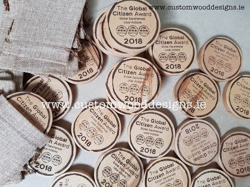 Load image into Gallery viewer, Sports Trophies Ireland - Custom Wood DesignsCustom Wood Designs sports trophies and medals for Ireland, featuring laser engraving and bespoke designs for awards and competitions.Sport Trophies24575211339191
