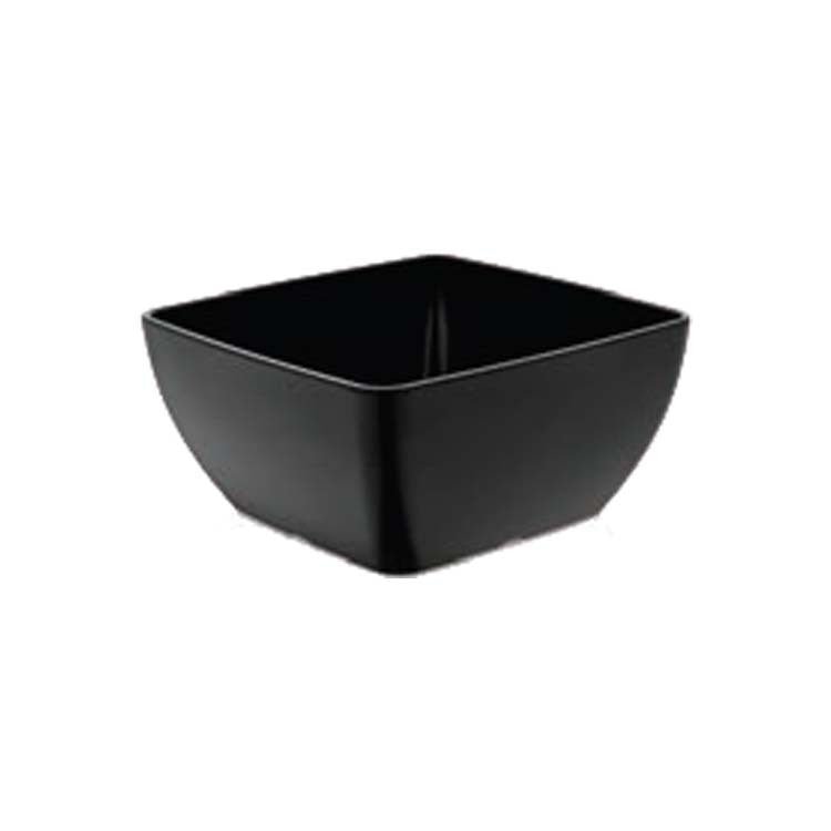 Load image into Gallery viewer, Square Melamine Bowl 250×250×120mm – Black (Fine Dine Melamina) - Custom Wood DesignsBlack square melamine bowl by Fine Dine, 250x250x120mm, showing the sleek, modern design ideal for serving dishes.Square bowl562680
