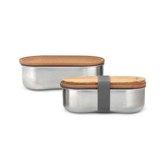 Stainless Steel Double Bento Box - Custom Wood DesignsStainless steel Double Bento Box by Black + Blum for home and living, featuring two compartments and a sleek design.Home & LivingP439.2002Stainless steel,Bamboogrey
