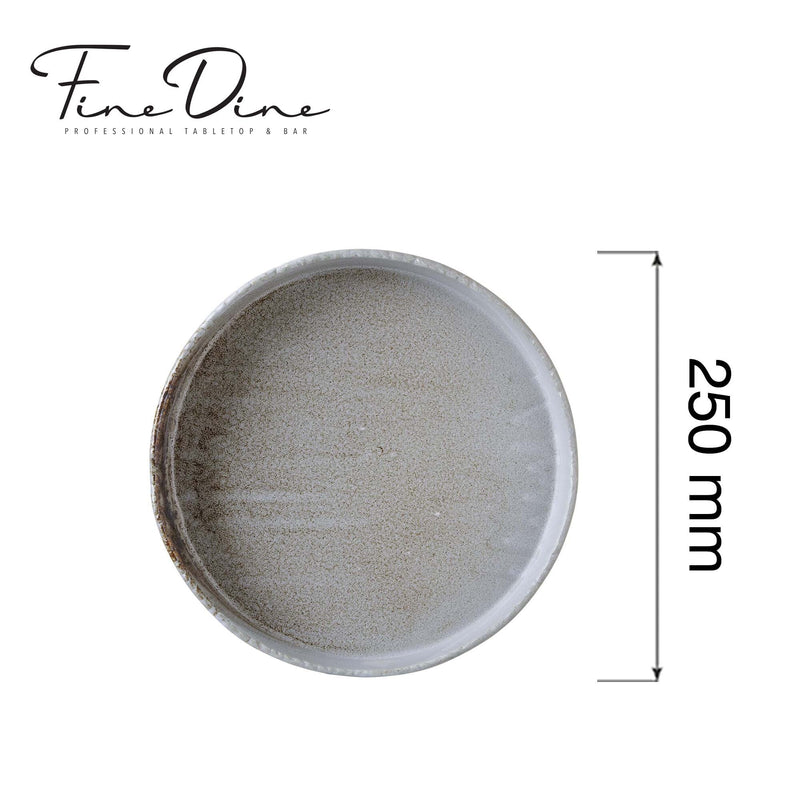 Load image into Gallery viewer, Stark high edge plate, 250 mm - Custom Wood DesignsFine Dine Stark high edge plate, 250mm with a high rim, shown in the image with a sleek ceramic finish.plate with high rim762158
