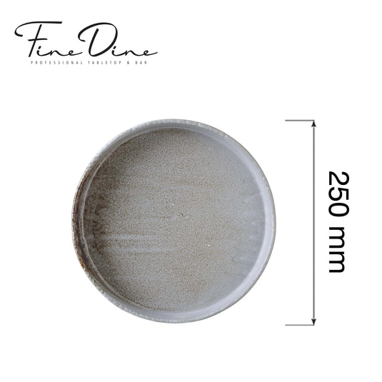 Stark high edge plate, 250 mm - Custom Wood DesignsFine Dine Stark high edge plate, 250mm with a high rim, shown in the image with a sleek ceramic finish.plate with high rim762158