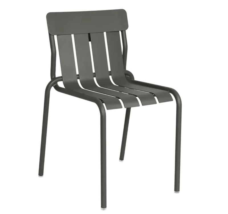 Load image into Gallery viewer, Stripe Chair Stackable Outdoor Dining - Custom Wood DesignsFermob Stripe outdoor dining chair stacked, metal design with striped fabric seat, ideal for garden or patio outdoor seating.Fermob Metal Chair Outdoor24575205314871Rosemary
