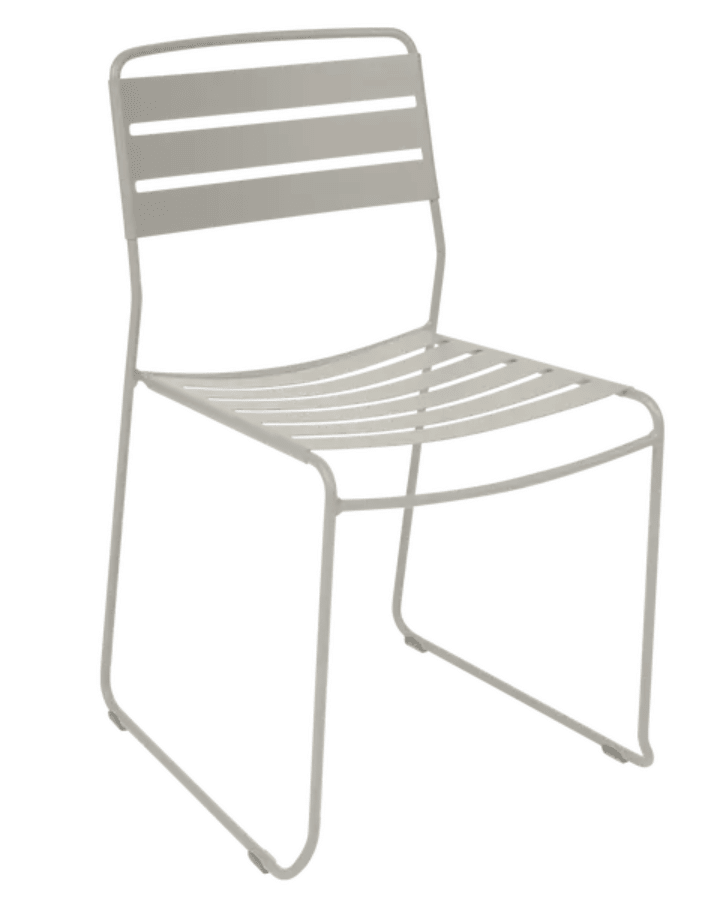 Load image into Gallery viewer, Clay grey Fermob Surprising outdoor chair with a modern design, suited for restaurant or patio outdoor seating.
