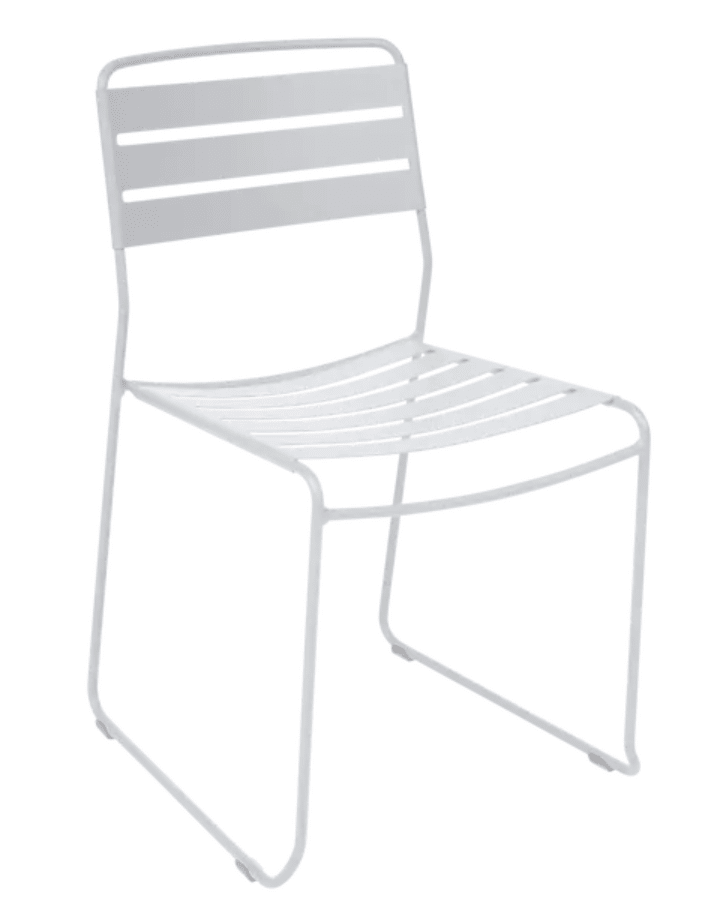Load image into Gallery viewer, Cotton white Fermob Surprising outdoor chair with sleek design, suitable for restaurant or patio seating, made of durable outdoor material.
