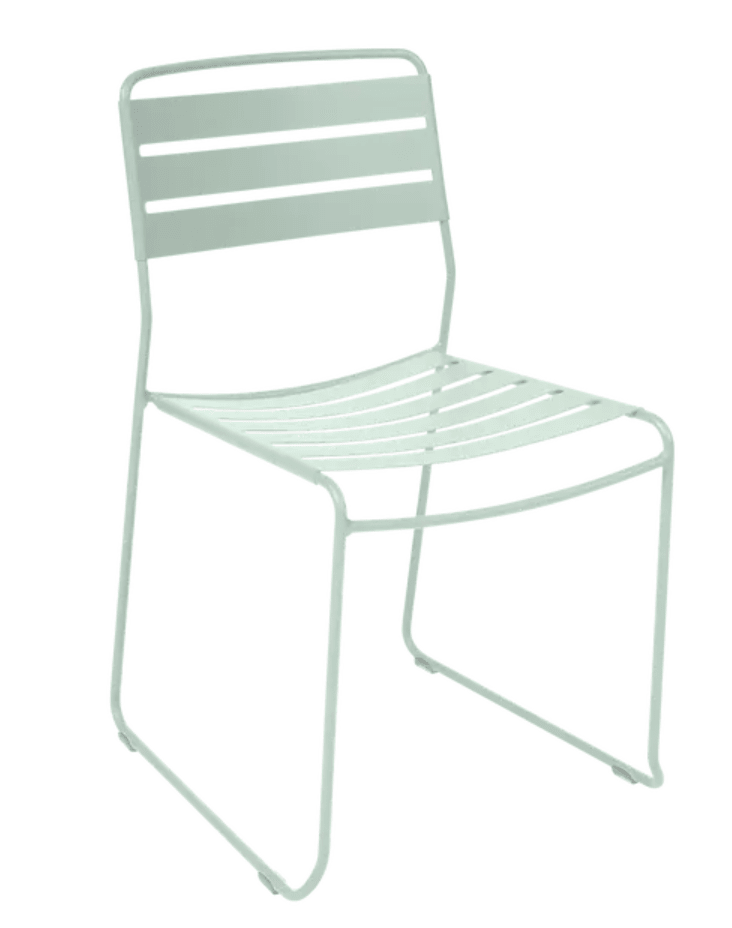 Load image into Gallery viewer, Ice mint Fermob Surprising outdoor chair with a sleek, curved design, ideal for garden or patio seating.
