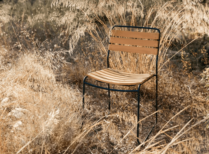 Load image into Gallery viewer, Surprising Teak Chair - Custom Wood DesignsFermob Surprising Teak Chair, a stylish outdoor metal chair with a modern design, perfect for patio or garden seating.Fermob Metal Chair Outdoor24575206052023
