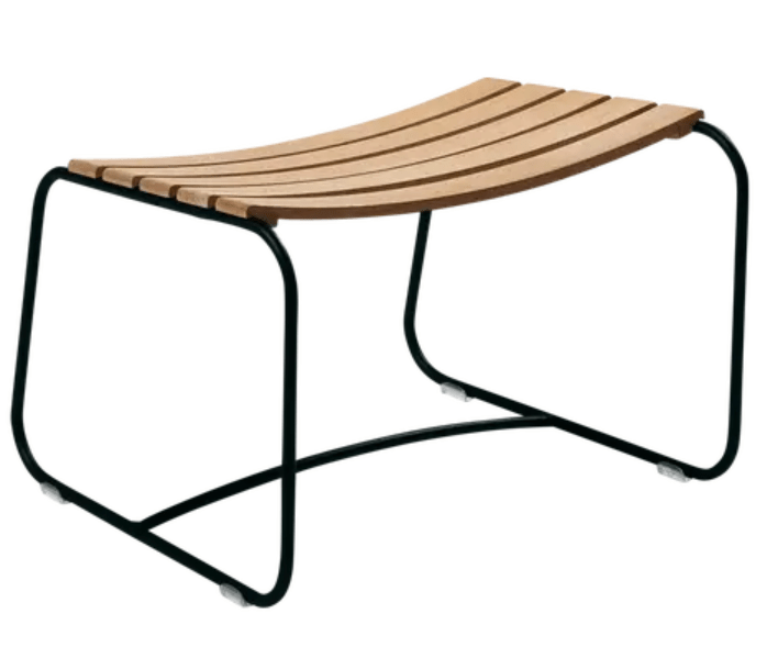 Load image into Gallery viewer, Surprising Teak Footrest - Custom Wood DesignsFermob Surprising Teak Footrest in liquorice color, showcasing a sleek teak design suitable for indoor or outdoor use.Footrest Teak24575176054263Liquorice
