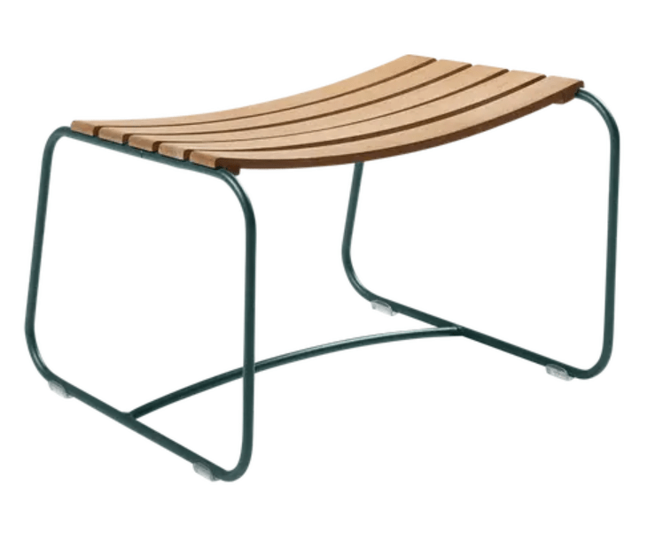 Load image into Gallery viewer, Storm grey Fermob Surprising Teak Footrest with sleek design, made from durable teak wood, perfect for outdoor or indoor use.
