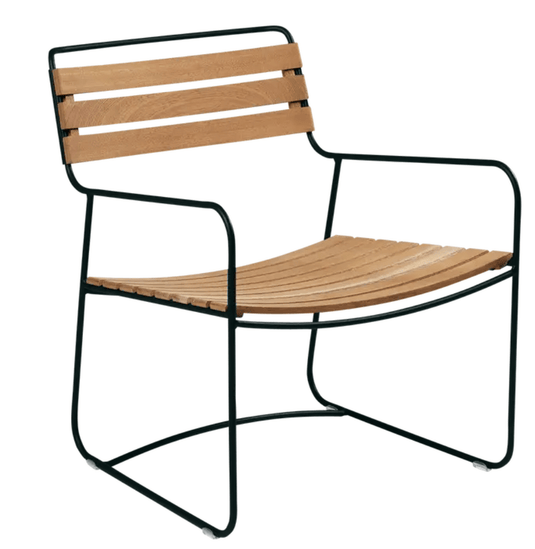 Surprising Teak Low Armchair - Custom Wood DesignsFermob Surprising Teak Low Armchair outdoor metal chair with a sleek liquorice finish, designed for stylish outdoor seating.Fermob Metal Chair Outdoor24575207051799Liquorice