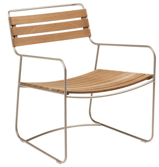 Surprising Teak Low Armchair - Custom Wood DesignsNutmeg Fermob outdoor metal armchair with low arms, modern design, suitable for patio or garden seating.Fermob Metal Chair Outdoor24575206753495Nutmeg