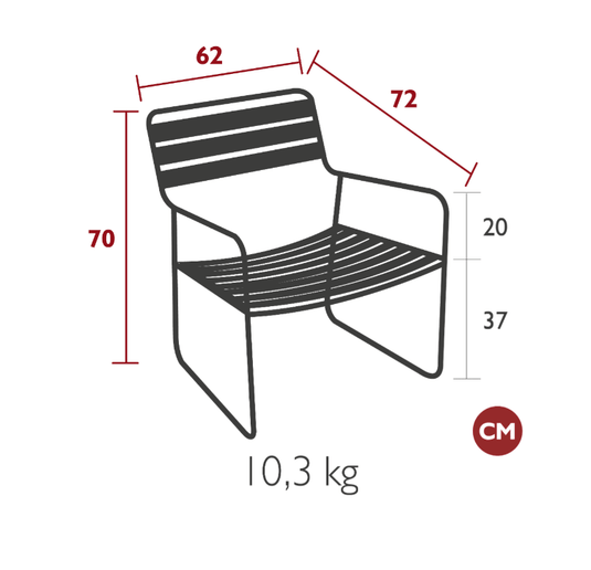 Surprising Teak Low Armchair - Custom Wood DesignsFermob Surprising Teak Low Armchair with metal frame outdoor furniture, featuring a sleek design and teak wood accents.Fermob Metal Chair Outdoor24575208410551Acapulco