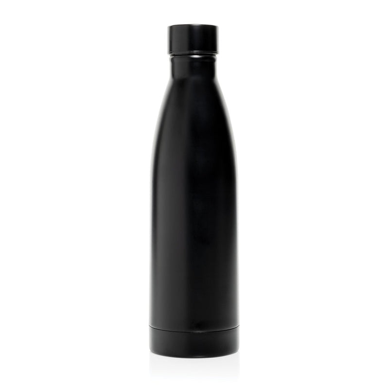 Load image into Gallery viewer, Swiss Peak RCS deluxe business gift set w/ water bottle - Custom Wood DesignsSwiss Peak RCS deluxe business gift set includes a branded water bottle and portfolio, displayed with a sleek, professional design.Portfolios &amp; NotebooksP774.6801Recycled Stainless steel,Recycled paperblack
