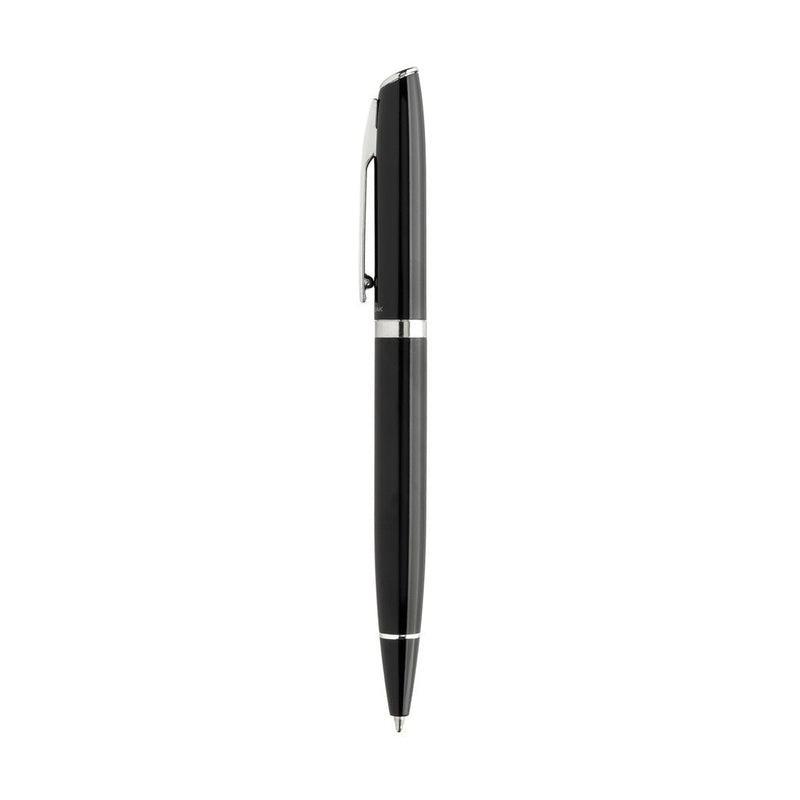 Load image into Gallery viewer, Swiss Peak RCS deluxe business gift set w/ water bottle - Custom Wood DesignsSwiss Peak RCS deluxe business gift set includes a water bottle and portfolio, shown with sleek, modern design.Portfolios &amp; NotebooksP774.6801Recycled Stainless steel,Recycled paperblack

