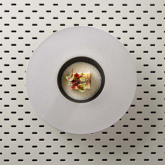 Takumi deep plate with wide rim, 300mm - Custom Wood DesignsFine Dine Takumi deep plate with wide rim, 300mm, showcasing a ceramic plate with a broad rim and elegant design.deep plate with wide rim778791