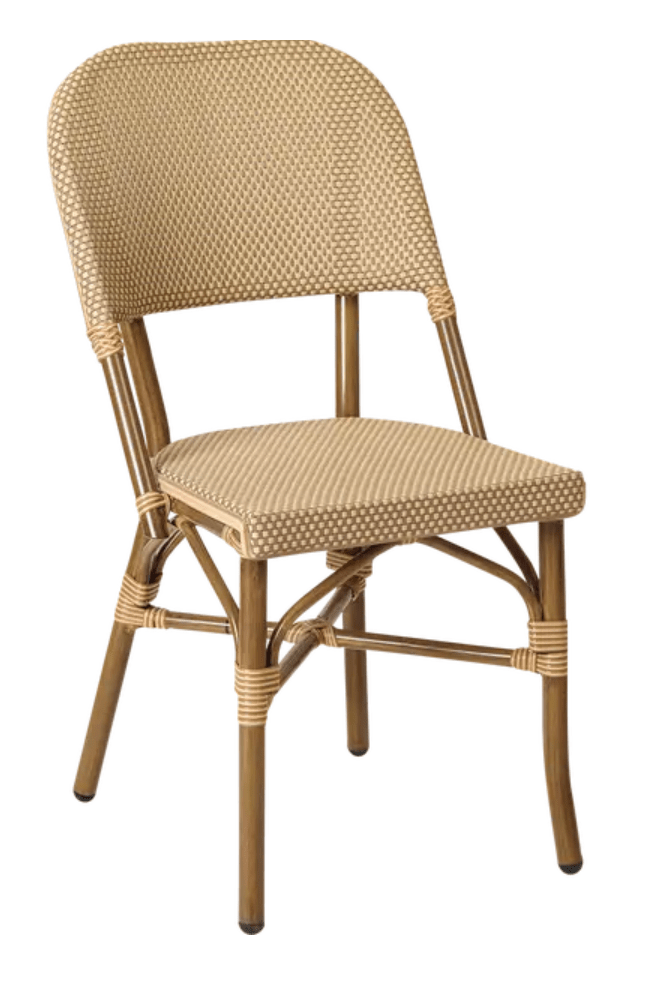Load image into Gallery viewer, TEQUILA Chair Bistro Restaurant Chair - Custom Wood DesignsBeige hemp bistro restaurant chair by Custom Wood Designs, featuring a classic Parisian cafe style with wooden frame.Restaurant chair Bistro24575198750903Beige hemp
