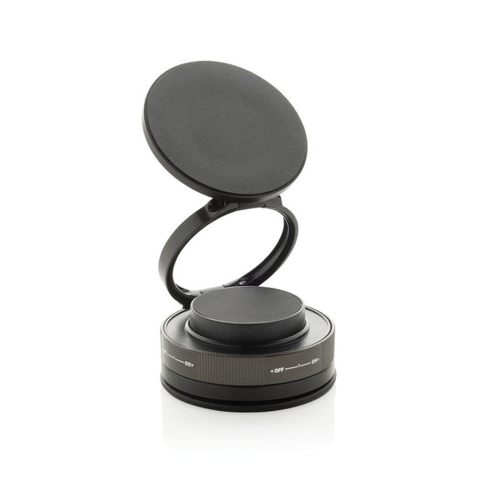 XD Xclusive Terra 360 RCS recycled plastic universal phone holder with custom wood design, ideal for phones and tablets.