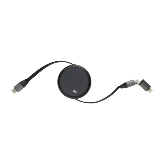 Terra RCS recycled aluminium retractable 240W 2-in-1 cable - Custom Wood DesignsXD Xclusive Terra RCS recycled aluminium 2-in-1 retractable cable for phone and tablet charging and data transfer.Phone & Tablet accessoriesP302.7701Recycled ABS,Recycled TPEblack