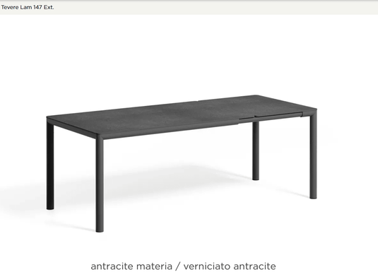 Tevere Lam 147 Extensible HPL Table – 147/211 x 90 cm - FROM SEPTEMBER 2026 - Custom Wood DesignsTevere Lam 147 Extensible HPL Table – 147/211 x 90 cm - FROM SEPTEMBER 2026Dining Table24575162821367Antracite Materia