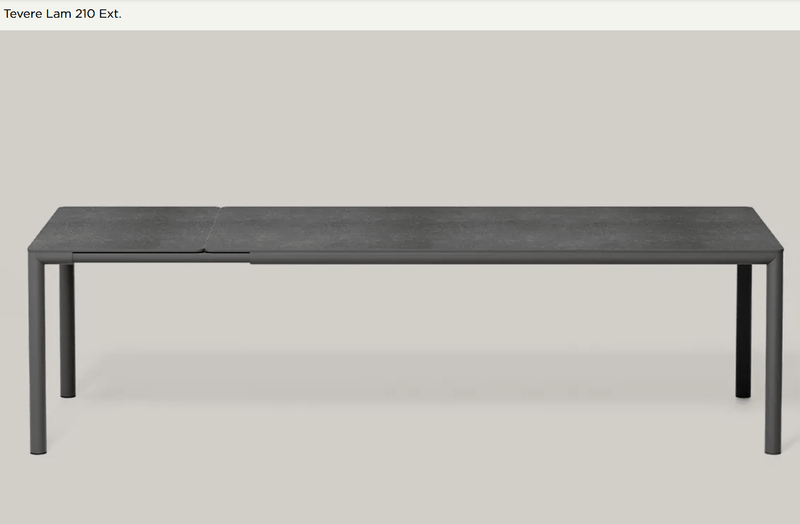 Load image into Gallery viewer, Nardi Tevere Lam 210 Extensible HPL Dining Table shown extended, with sleek laminate surface and modern design.

