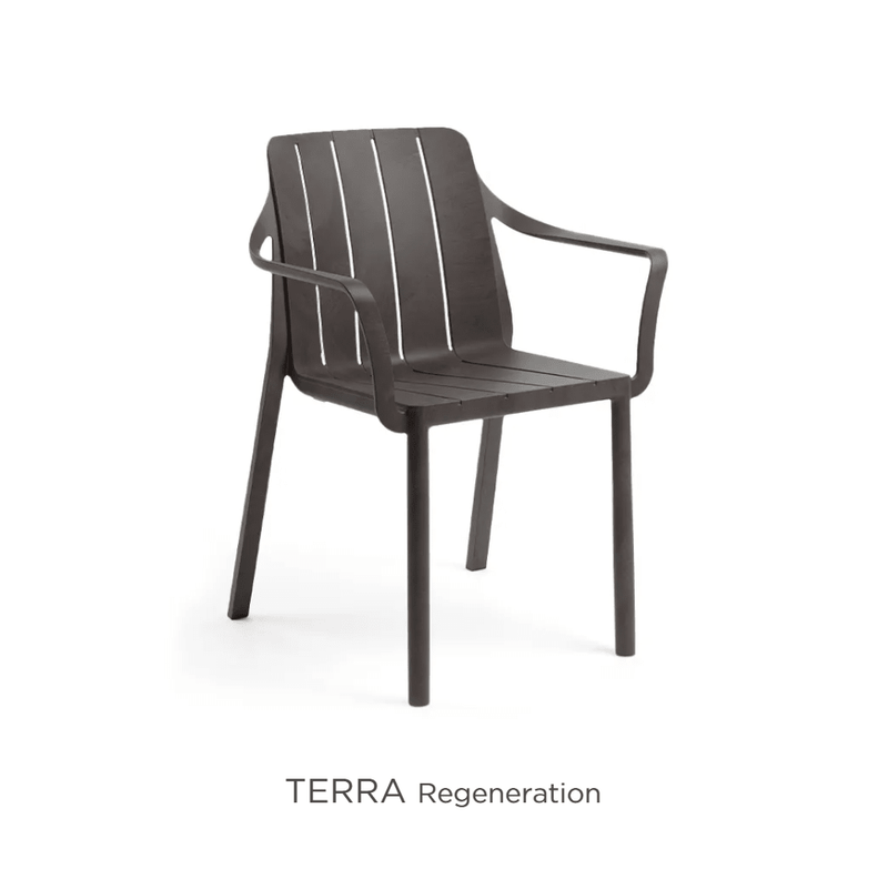 Load image into Gallery viewer, Tiberina Armchair Stackable Chair - Custom Wood DesignsNardi Terra Tiberina armchair, a stackable outdoor chair with a sleek design, ideal for patio or restaurant seating.Nardi Stackable Outdoor Chairs24575207721111Terra
