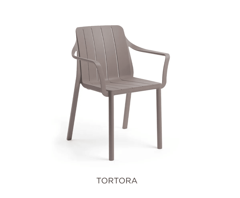 Load image into Gallery viewer, Tiberina Armchair Stackable Chair - Custom Wood DesignsNardi Tiberina armchair, a stackable outdoor chair with a natural tortora finish, suitable for patios and restaurant settings.Nardi Stackable Outdoor Chairs24575207688343Tortora
