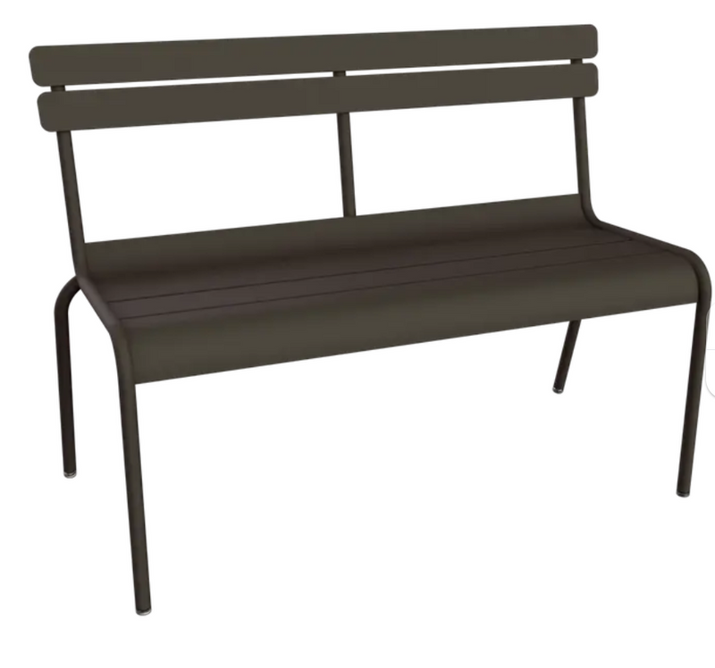 Load image into Gallery viewer, Fermob Luxembourg 2/3-seater outdoor bench with backrest, made of durable metal, ideal for porch or garden seating.

