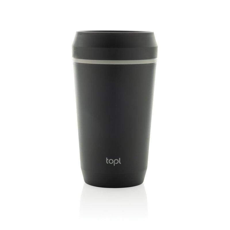Load image into Gallery viewer, Topl Recycled Plastic To Go Tumbler Patented 360 Lid 354ml - Custom Wood DesignsTopl recycled plastic to-go tumbler with patented 360 lid, 354ml drinkware, featuring a sleek design and eco-friendly materials.DrinkwareRBTGP12CHPolypropylenegrey
