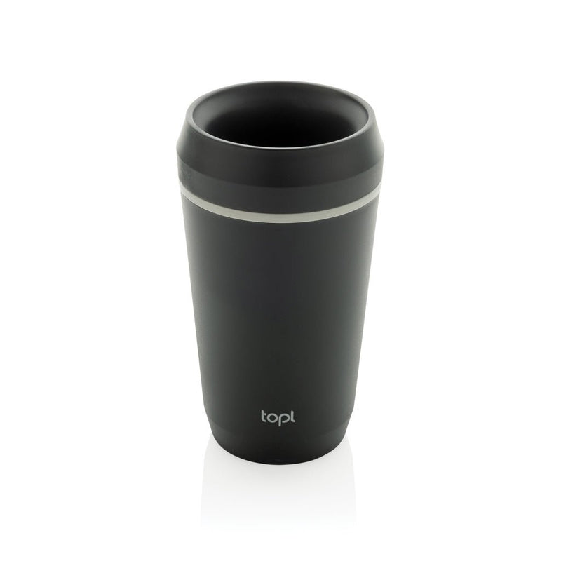 Load image into Gallery viewer, Topl Recycled Plastic To Go Tumbler Patented 360 Lid 354ml - Custom Wood DesignsTopl recycled plastic to-go tumbler with 360 lid, 354ml drinkware, showing the eco-friendly design and branded logo.DrinkwareRBTGP12CHPolypropylenegrey
