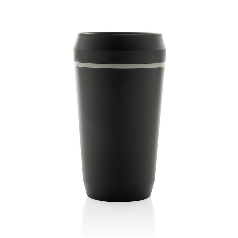 Load image into Gallery viewer, Topl Recycled Plastic To Go Tumbler Patented 360 Lid 354ml - Custom Wood DesignsTopl recycled plastic to-go tumbler with 360-degree lid, 354ml drinkware, showcasing the eco-friendly design and lid detail.DrinkwareRBTGP12CHPolypropylenegrey
