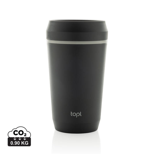 Topl Recycled Plastic To Go Tumbler Patented 360 Lid 354ml - Custom Wood DesignsTopl recycled plastic 354ml to-go tumbler with patented 360 lid, black drinkware for eco-friendly travel.DrinkwareRBTGP12CHPolypropylenegrey