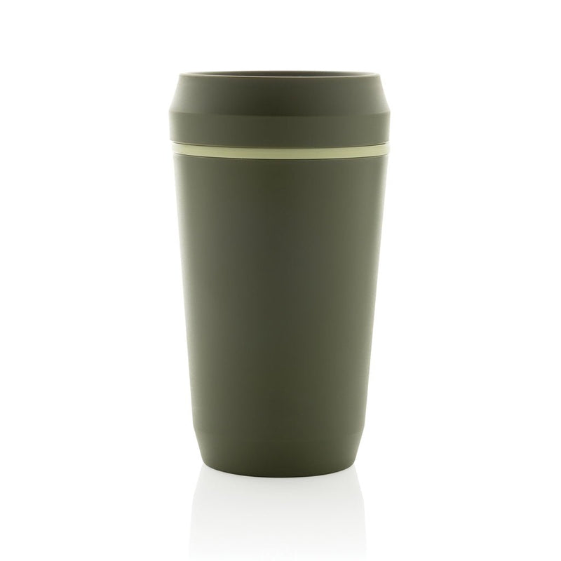 Load image into Gallery viewer, Topl Recycled Plastic To Go Tumbler Patented 360 Lid 354ml - Custom Wood DesignsTopl recycled plastic to-go tumbler with 360-degree lid, 354ml capacity, showcasing the eco-friendly drinkware in a close-up view.DrinkwareRBTGP12OLPolypropylenegreen

