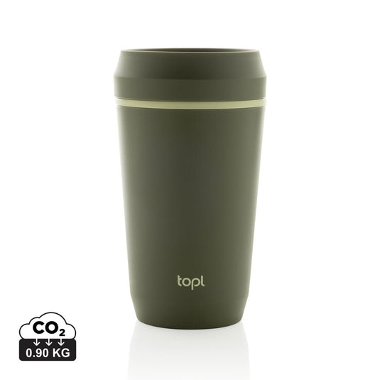 Topl Recycled Plastic To Go Tumbler Patented 360 Lid 354ml - Custom Wood DesignsTopl recycled plastic 354ml to-go tumbler with patented 360 lid, showcasing the eco-friendly drinkware design and clear container.DrinkwareRBTGP12OLPolypropylenegreen