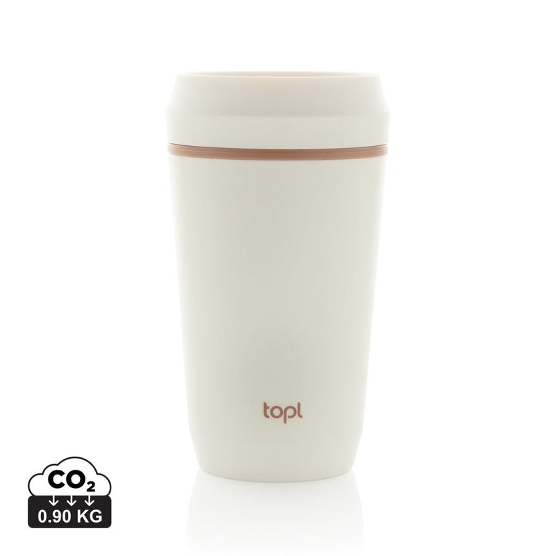 Load image into Gallery viewer, Topl Recycled Plastic To Go Tumbler Patented 360 Lid 354ml - Custom Wood DesignsTopl recycled plastic to-go tumbler with patented 360 lid, 354ml drinkware for eco-friendly beverages.DrinkwareRBTGP12SAPolypropylenewhite
