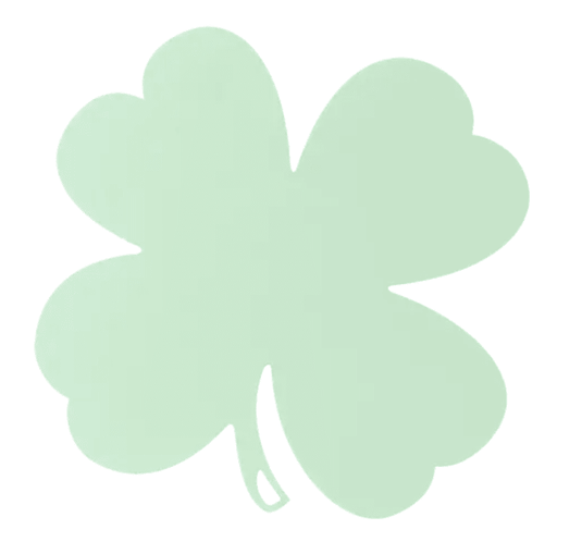 Fermob Ice Mint TRÈFLE non-slip metal trivet pad, 27x27 cm, designed to protect surfaces and prevent slipping.
